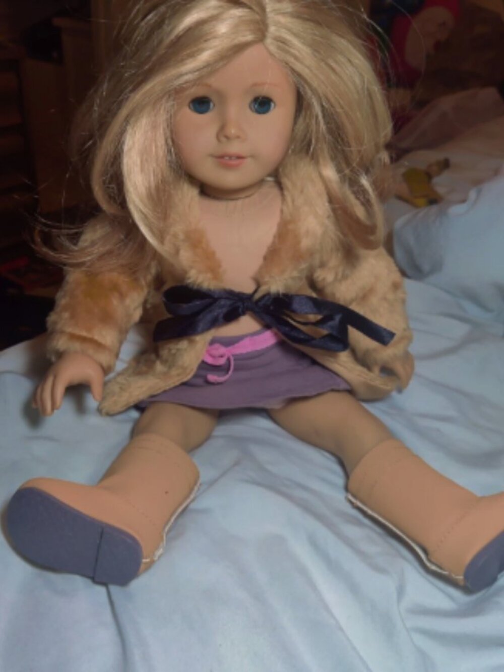 2014 American Girl Truly Me Blue Eyes Blonde Hair/PLZ SEE PICS LEGS & FEET STAIN